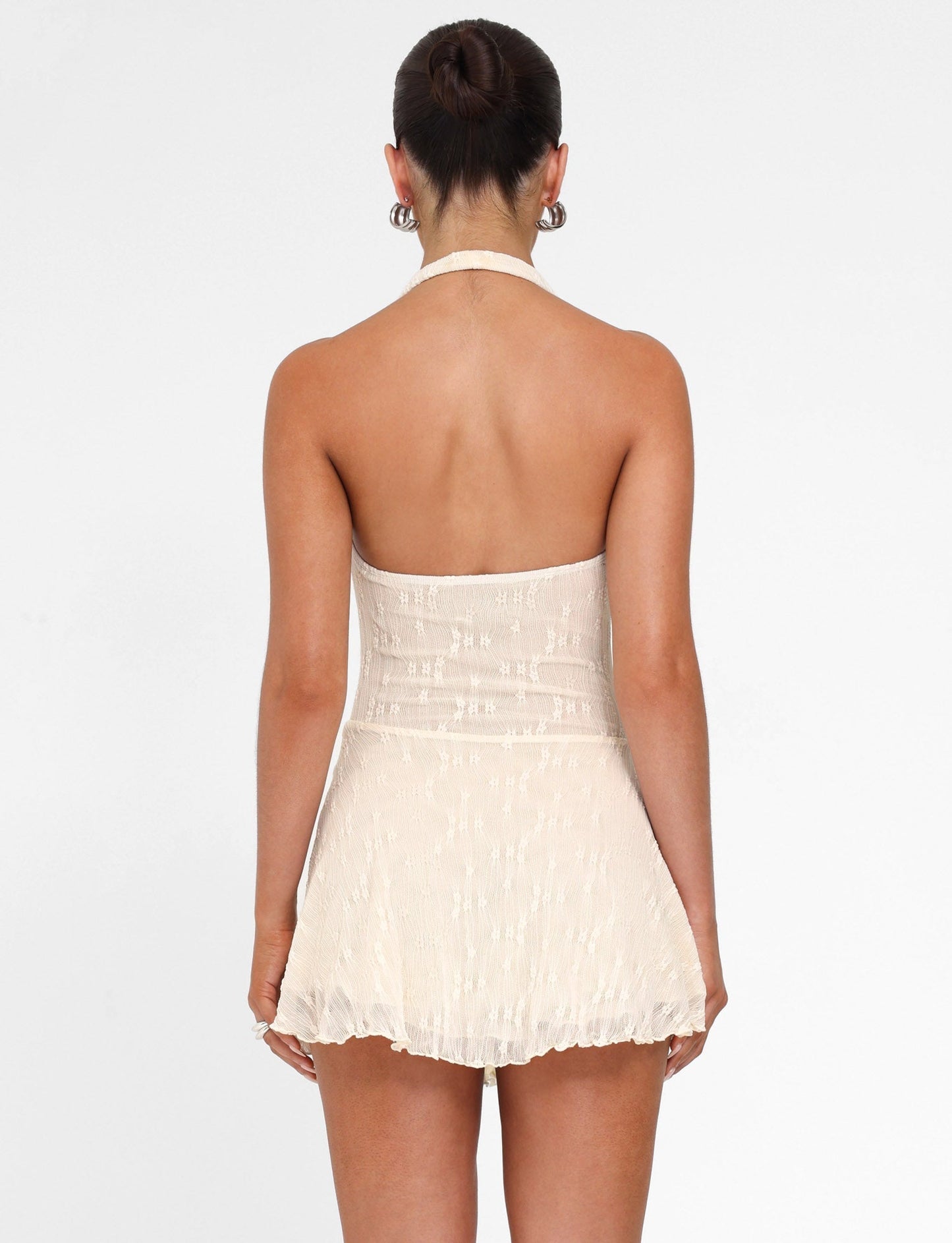 FIORELLA MINI DRESS - WHITE : LACE : CREAM