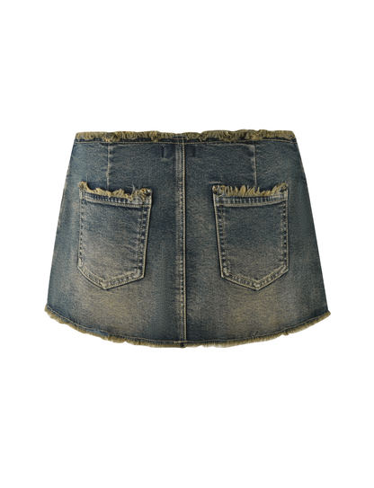 OPHELIE MINI SKORT - BLUE : DENIM BLUE