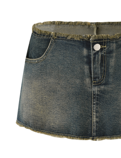 OPHELIE MINI SKORT - BLUE : DENIM BLUE