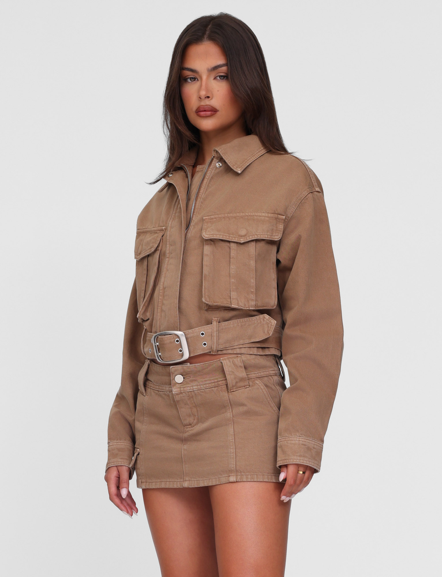ZELIE MINI SKORT - NEUTRAL : SANDBLAST : WASHED TAN