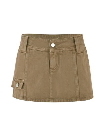 ZELIE MINI SKORT - NEUTRAL : SANDBLAST : WASHED TAN