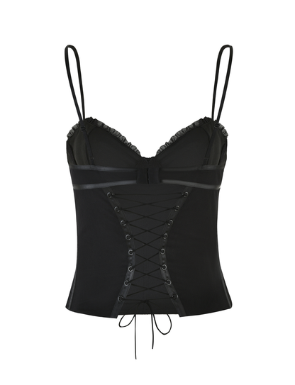 KAIRA CORSET TOP - BLACK