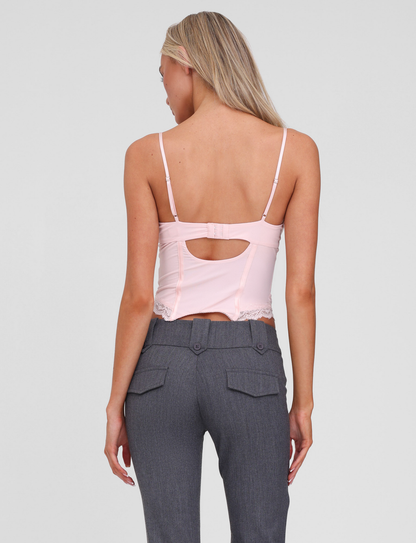 NILA CORSET TOP - SOFT PINK