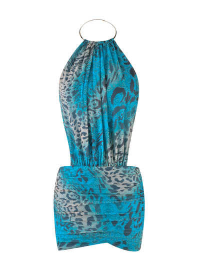 EVANNA MINI DRESS - MULTI : LEOPARD: LEOPARD SWIRL