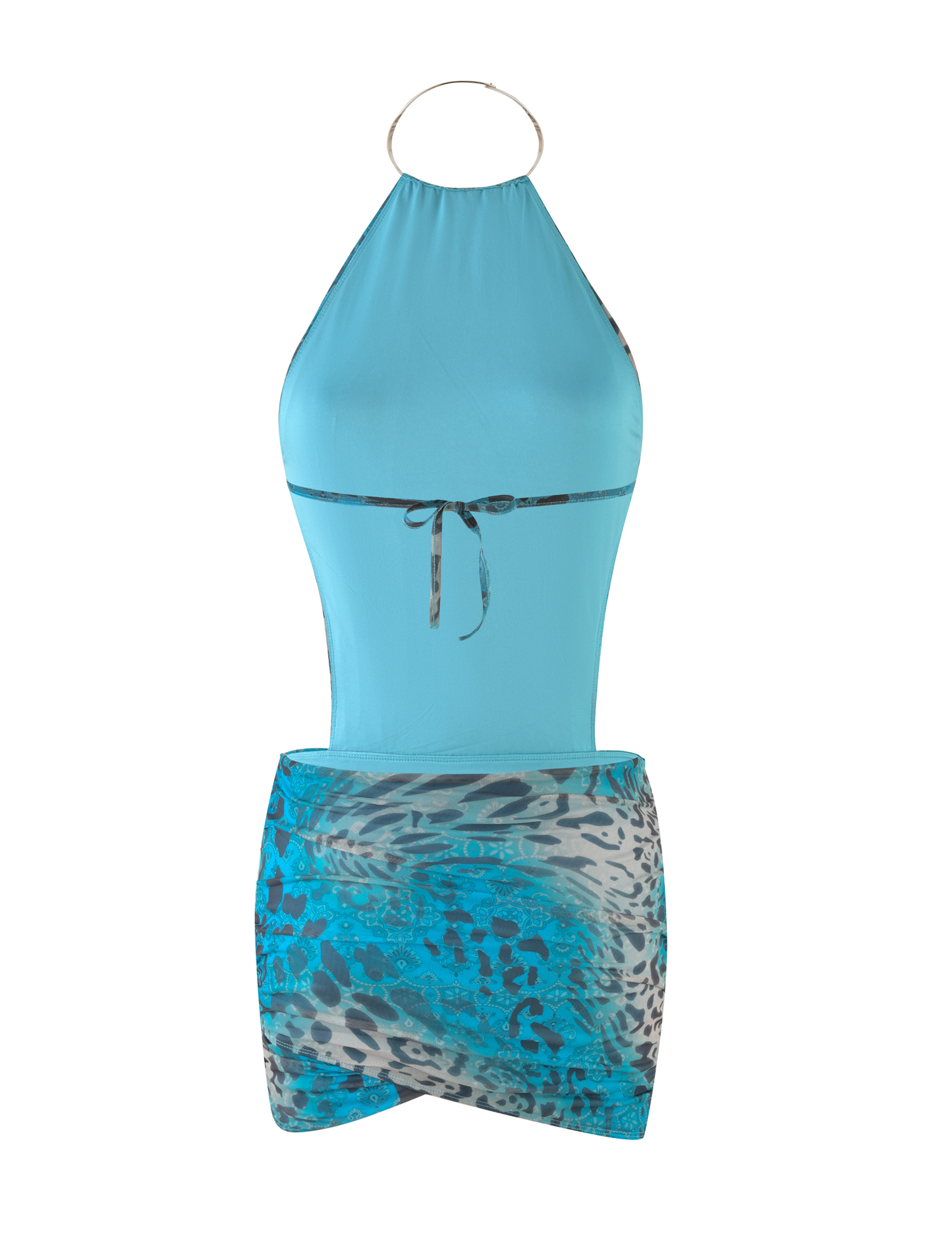 EVANNA MINI DRESS - MULTI : LEOPARD: LEOPARD SWIRL