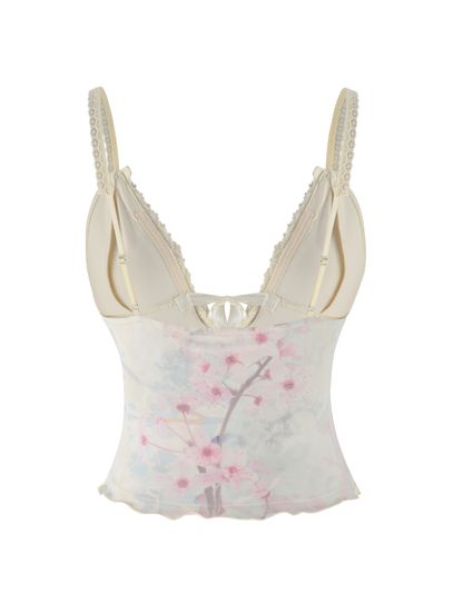 LONIE TOP - NEUTRAL : FLORAL : WASHED CHERRY BLOSSOM
