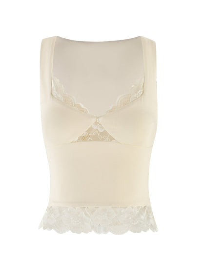 DIONE LACE TOP - YELLOW : BUTTER : SOFT BUTTER