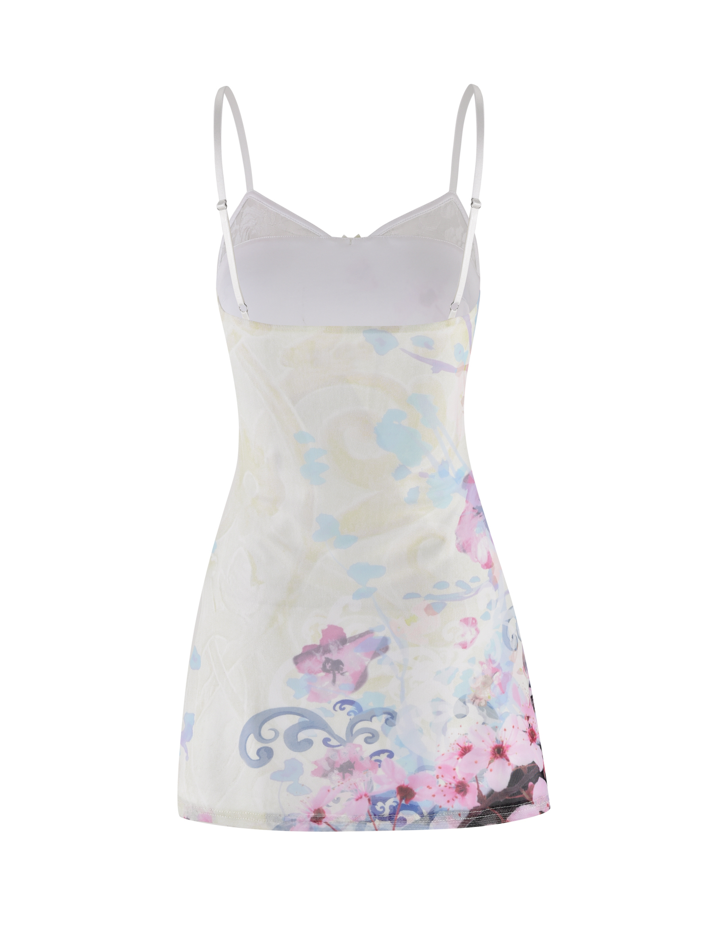 COLSON MESH MINI DRESS - MULTI : FLORAL : CHERRY BLOSSOM