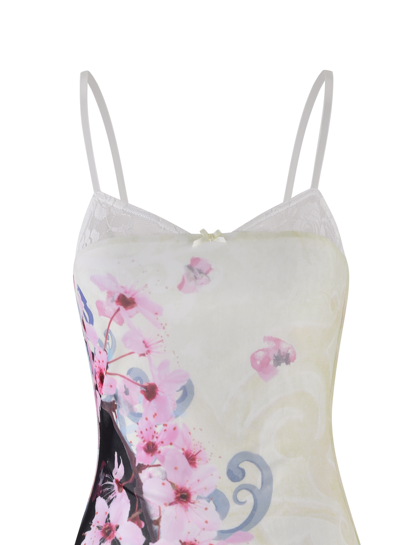COLSON MESH MINI DRESS - MULTI : FLORAL : CHERRY BLOSSOM