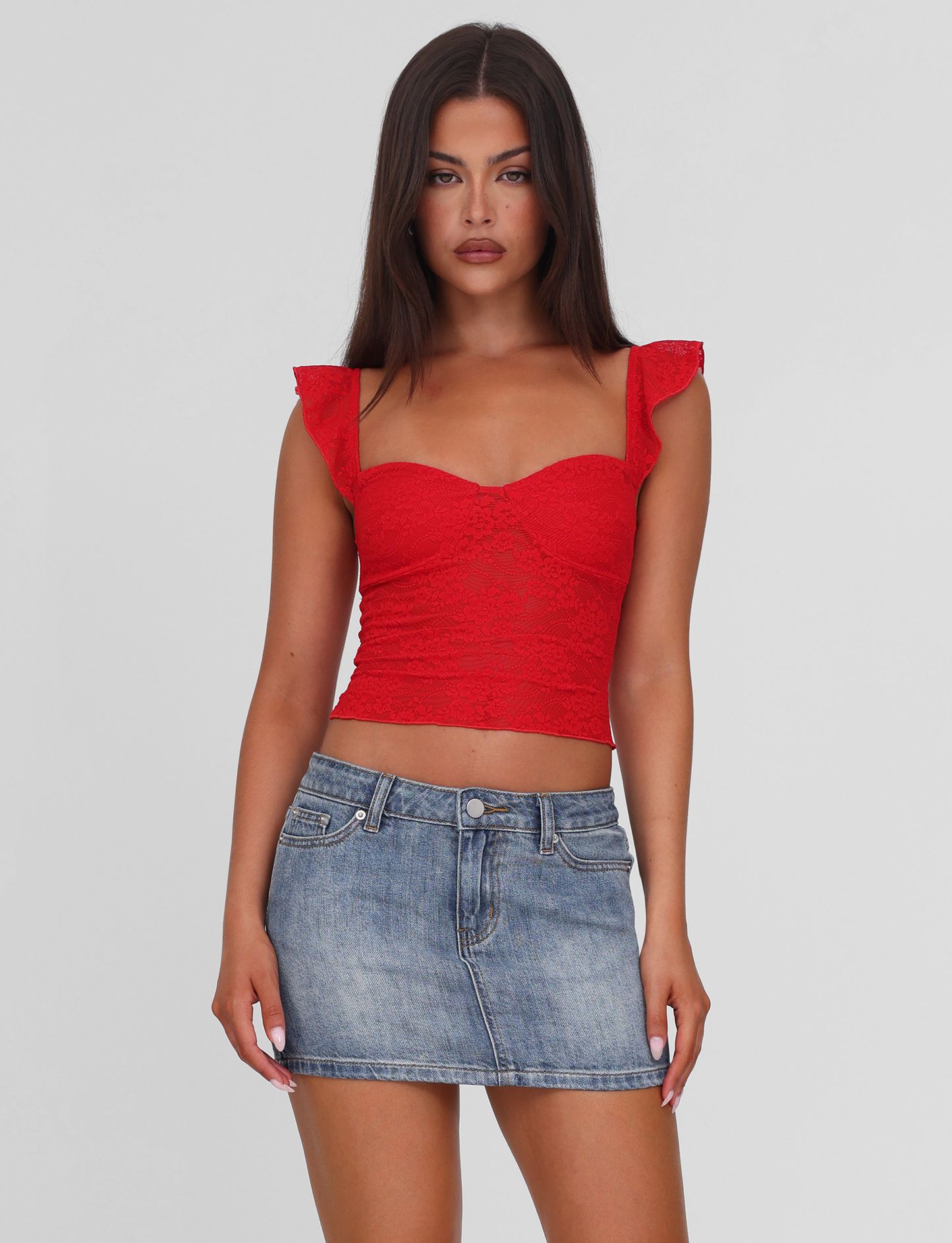 MICHAYLA MINI SKIRT - MID WASH