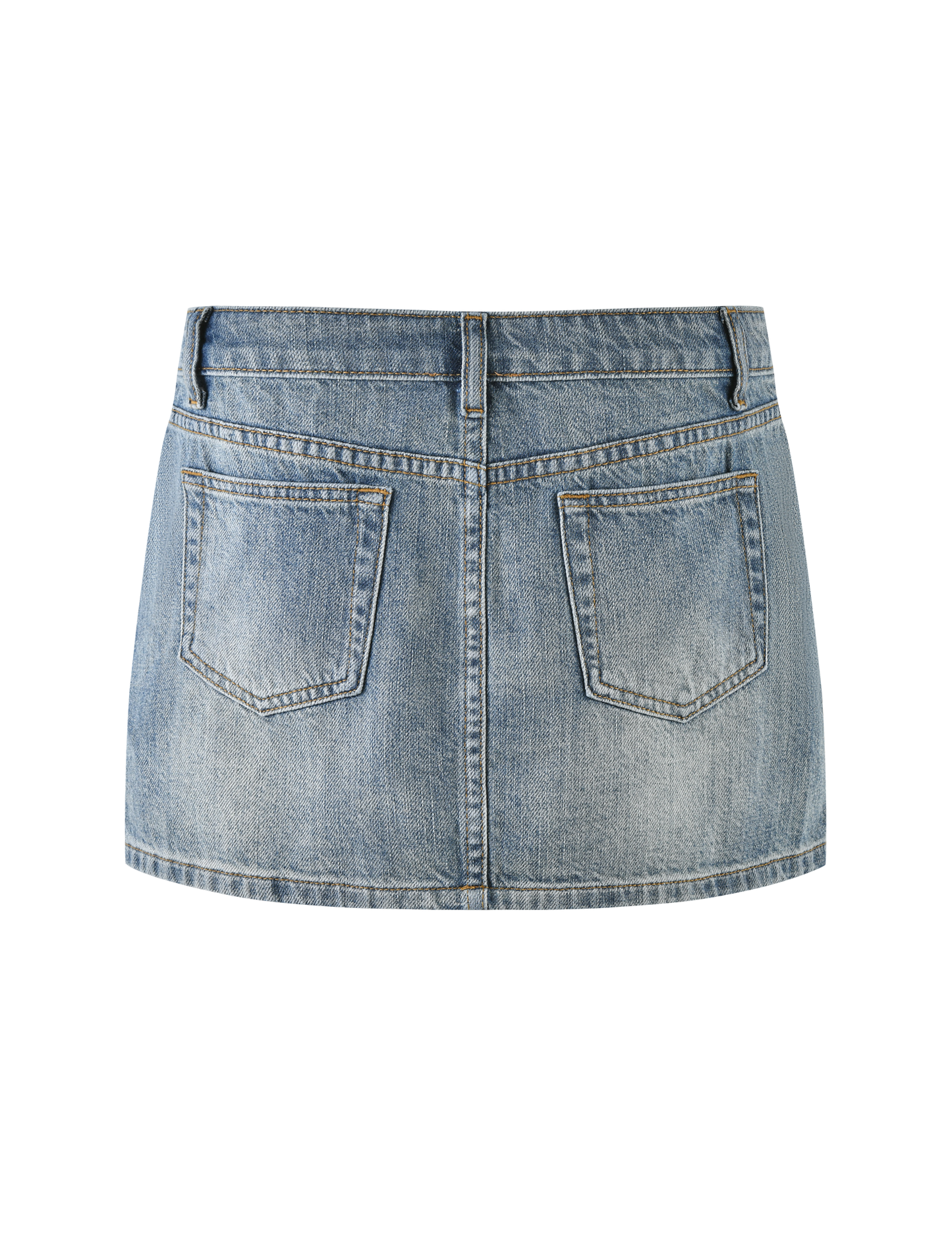 MICHAYLA MINI SKIRT - MID WASH