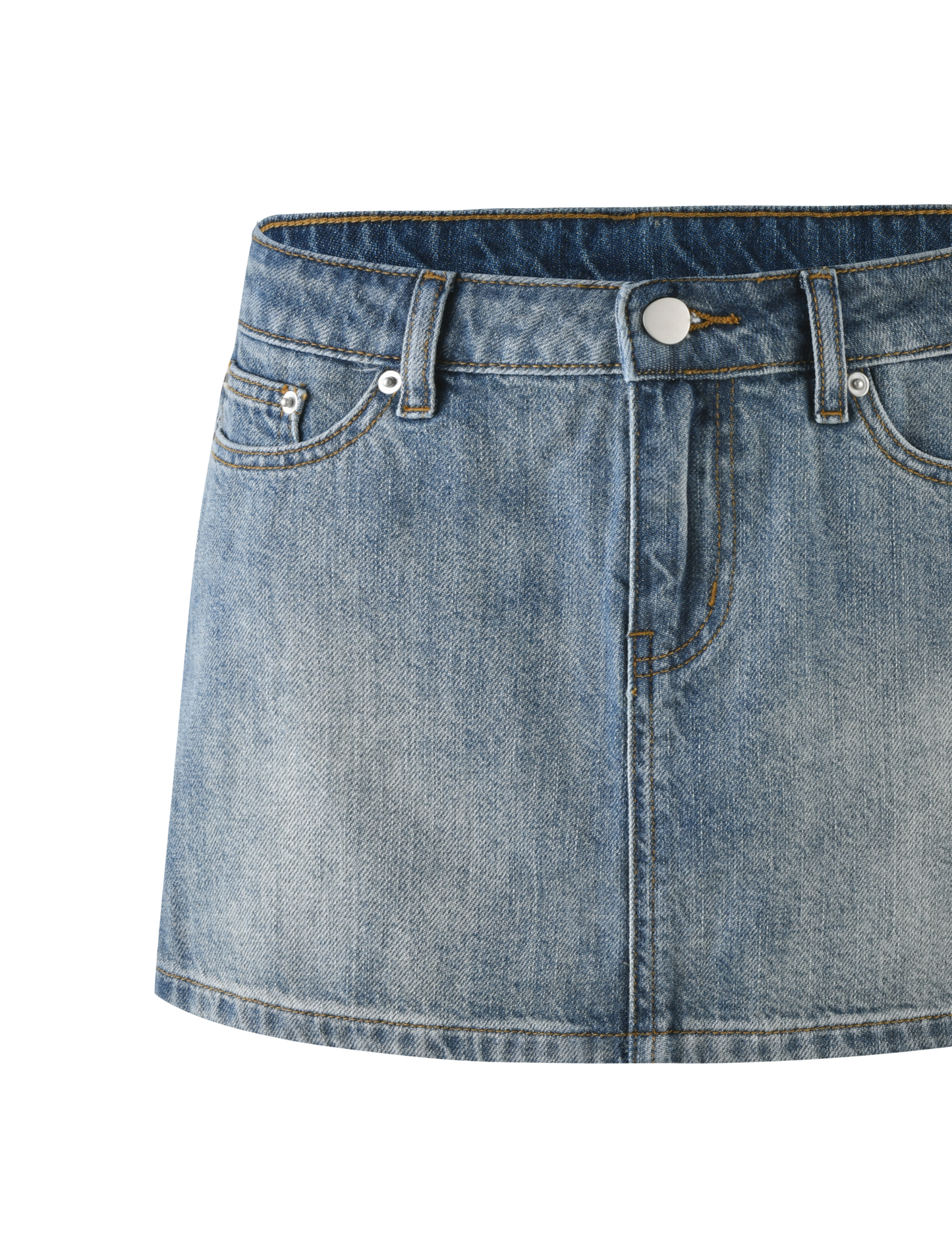 MICHAYLA MINI SKIRT - MID WASH