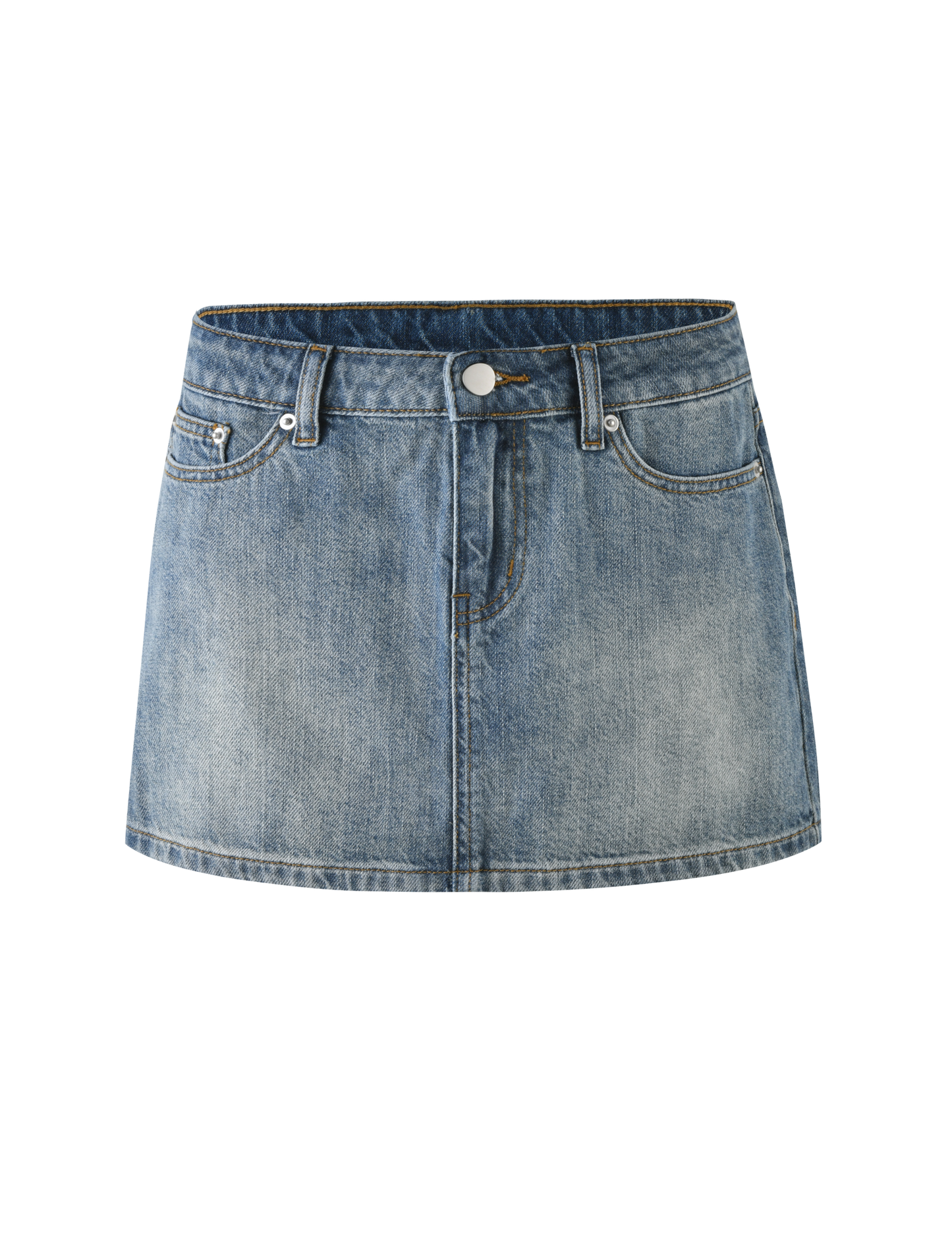 MICHAYLA MINI SKIRT - MID WASH