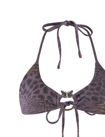 JESSALYN BIKINI TOP - PURPLE TIGER