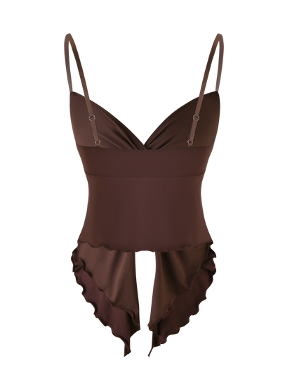 JOVIENNE TOP - BROWN : CHOCOLATE