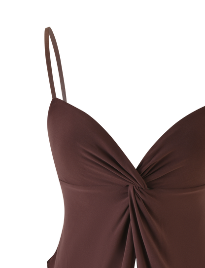 JOVIENNE TOP - BROWN : CHOCOLATE