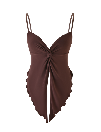 JOVIENNE TOP - BROWN : CHOCOLATE