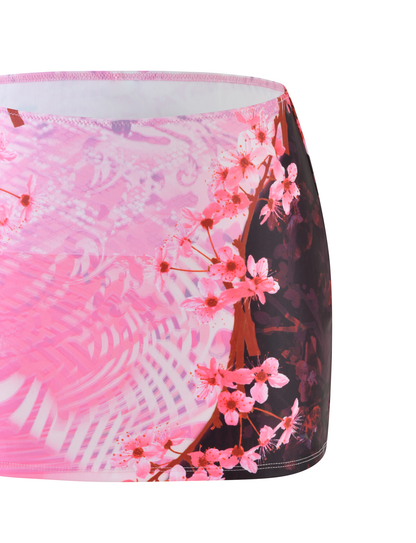 JOVANNA MINI SKIRT - MULTI : ANIMAL : ANIMAL FLORAL BORDER