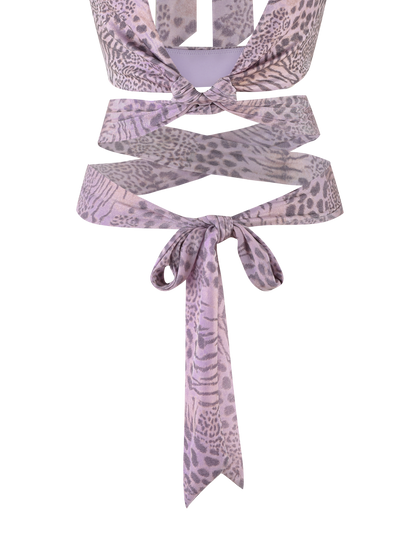 EVANGELINE TOP - PINK : TIGER : PALE PINK TIGER