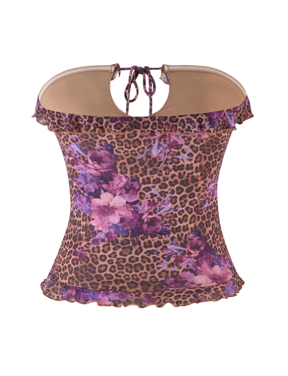 SIERA TOP - LEOPARD FLORAL