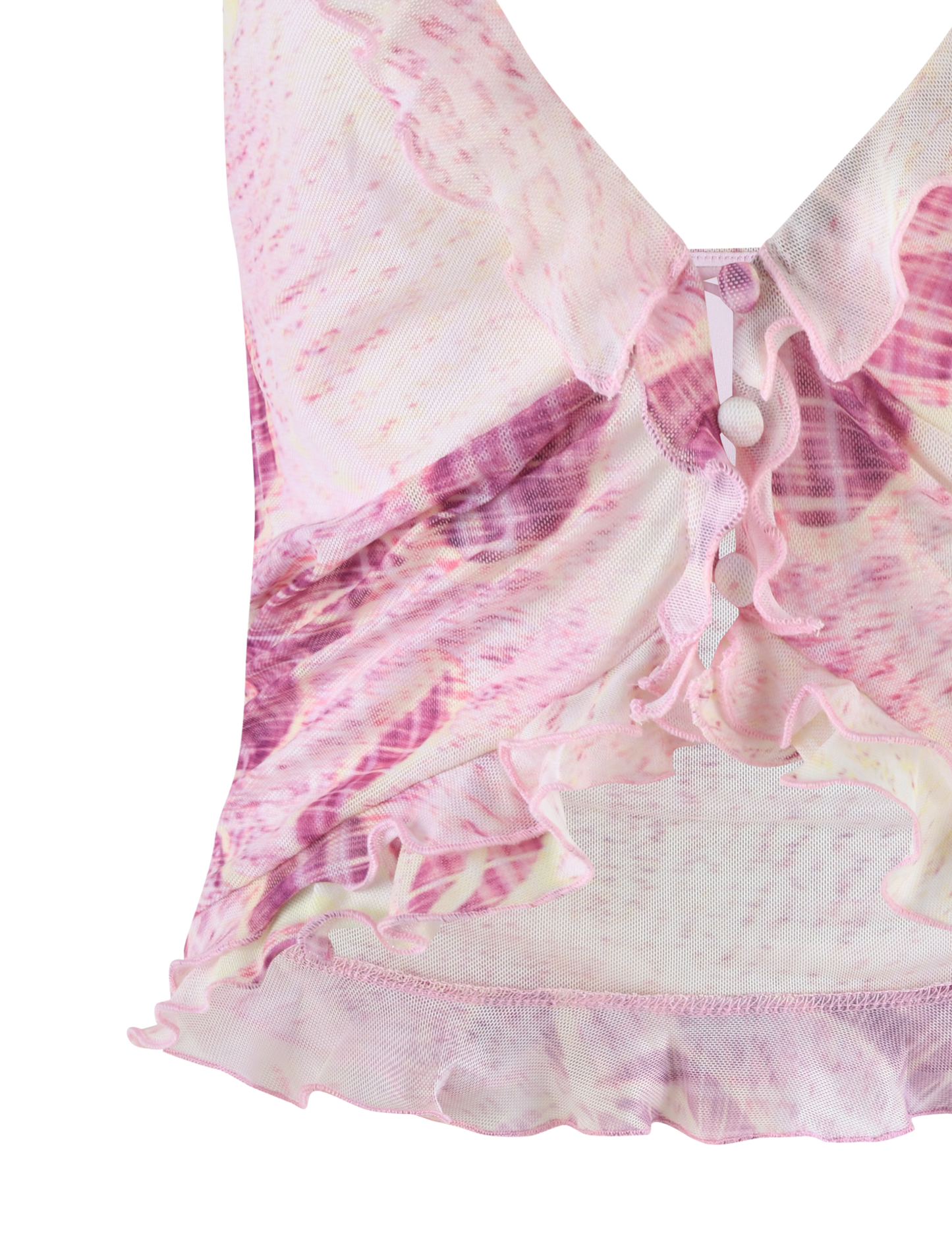 DALILA TOP - GRUNGE FLORAL MAGENTA