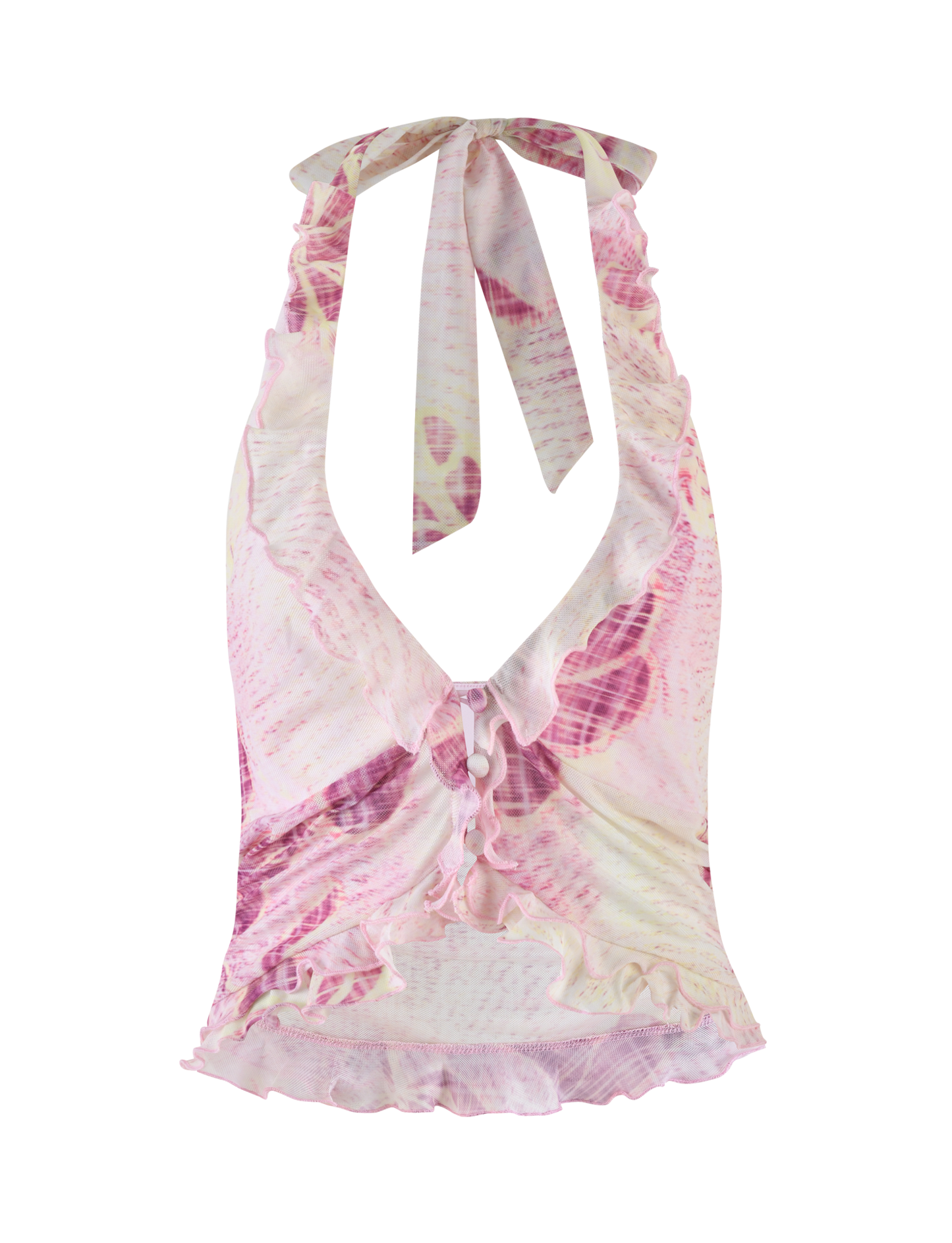 DALILA TOP - GRUNGE FLORAL MAGENTA