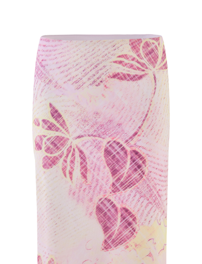 DALILA MIDI SKIRT - GRUNGE FLORAL MAGENTA