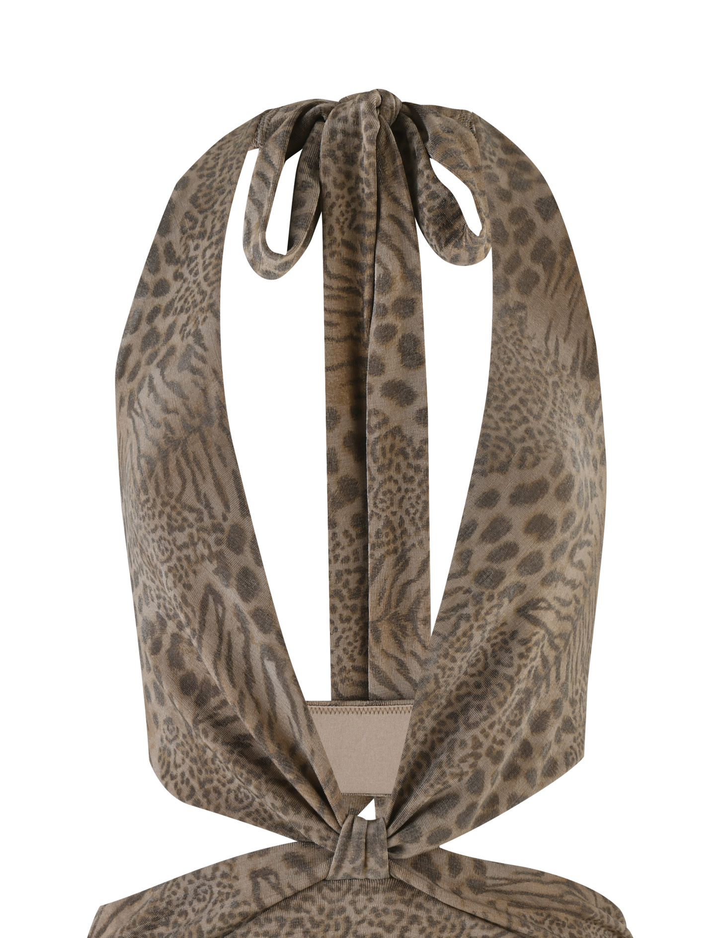 EVANGELINE MINI DRESS - NEUTRAL TIGER
