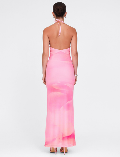 DENAE MAXI DRESS - PINK : FLORAL : PINK BLOSSOM