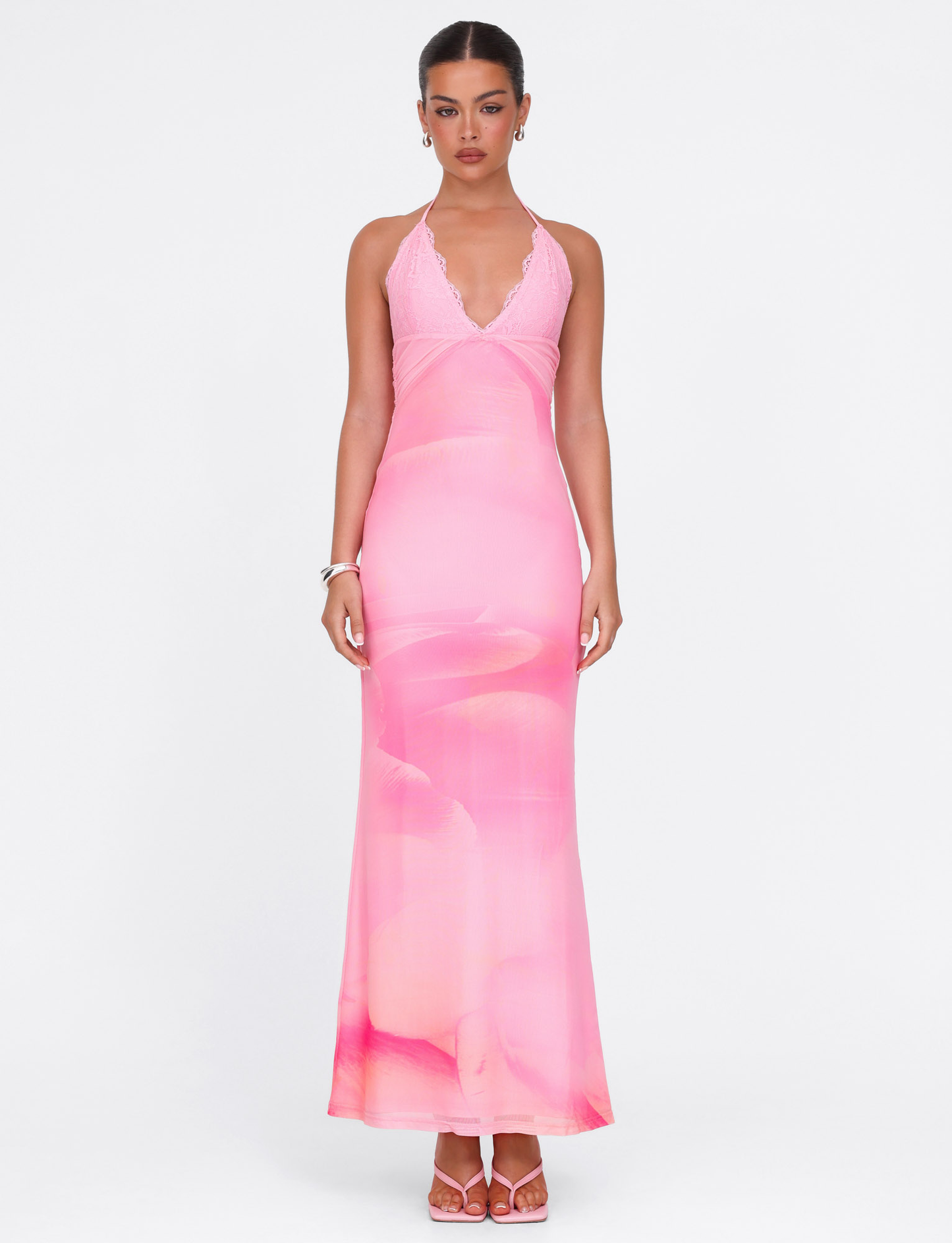 DENAE MAXI DRESS - PINK : FLORAL : PINK BLOSSOM
