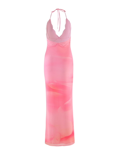 DENAE MAXI DRESS - PINK : FLORAL : PINK BLOSSOM