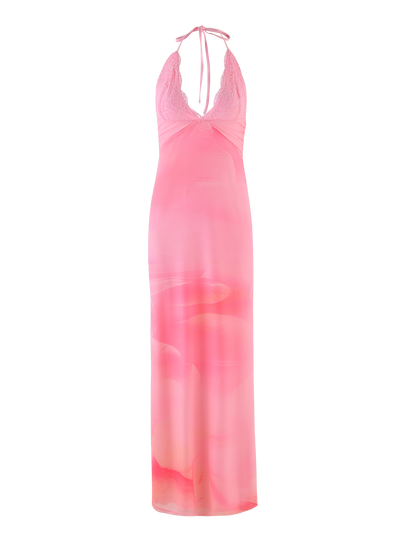 DENAE MAXI DRESS - PINK : FLORAL : PINK BLOSSOM