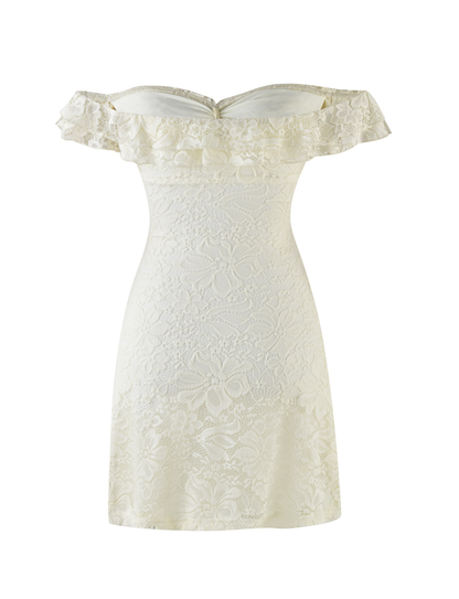 DENALI LACE MINI DRESS - CREAM LACE