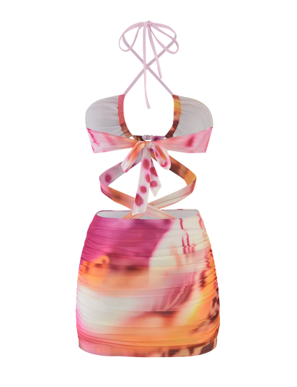ZARIAH MINI DRESS - MACRO ORCHID