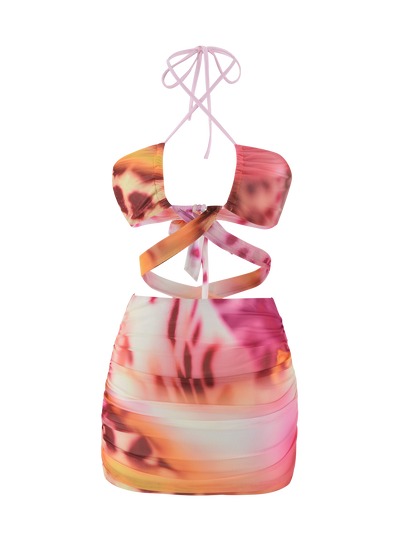 ZARIAH MINI DRESS - MACRO ORCHID