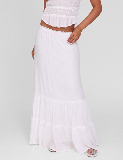 ASHLYNN MAXI SKIRT - WHITE