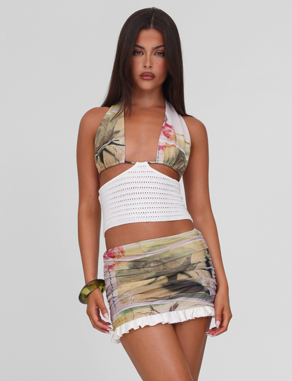 TILLEY MINI SKIRT - ROSE POSTCARD