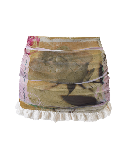 TILLEY MINI SKIRT - ROSE POSTCARD