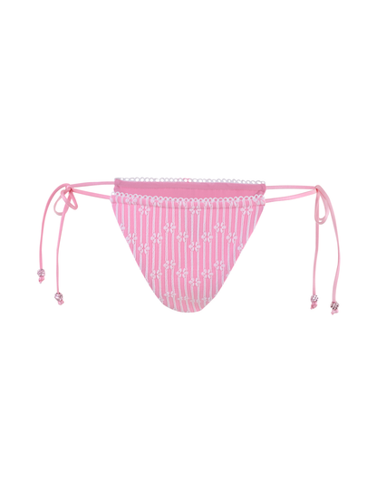 SAHRA BIKINI 2PC BOTTOM - PINK FLOWER STRIPE