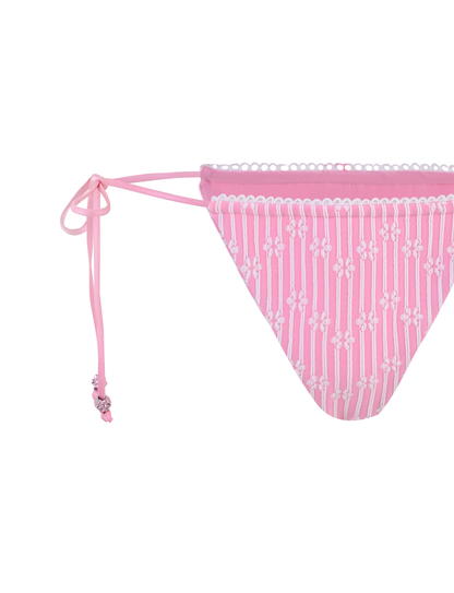 SAHRA BIKINI 2PC BOTTOM - PINK FLOWER STRIPE