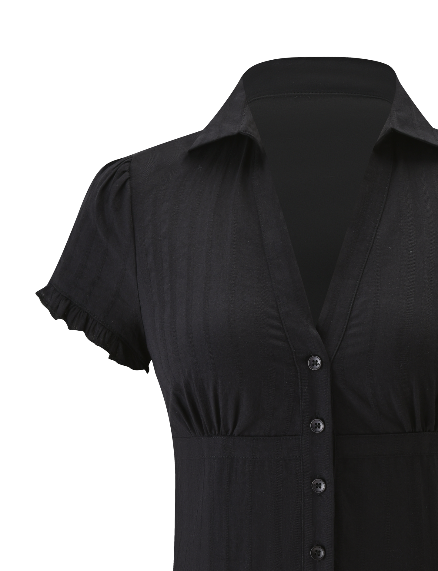 VALERIE SHORT SLEEVE SHIRT - BLACK