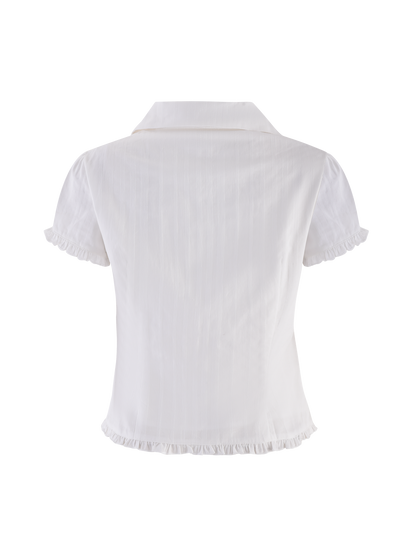 VALERIE SHORT SLEEVE SHIRT - WHITE