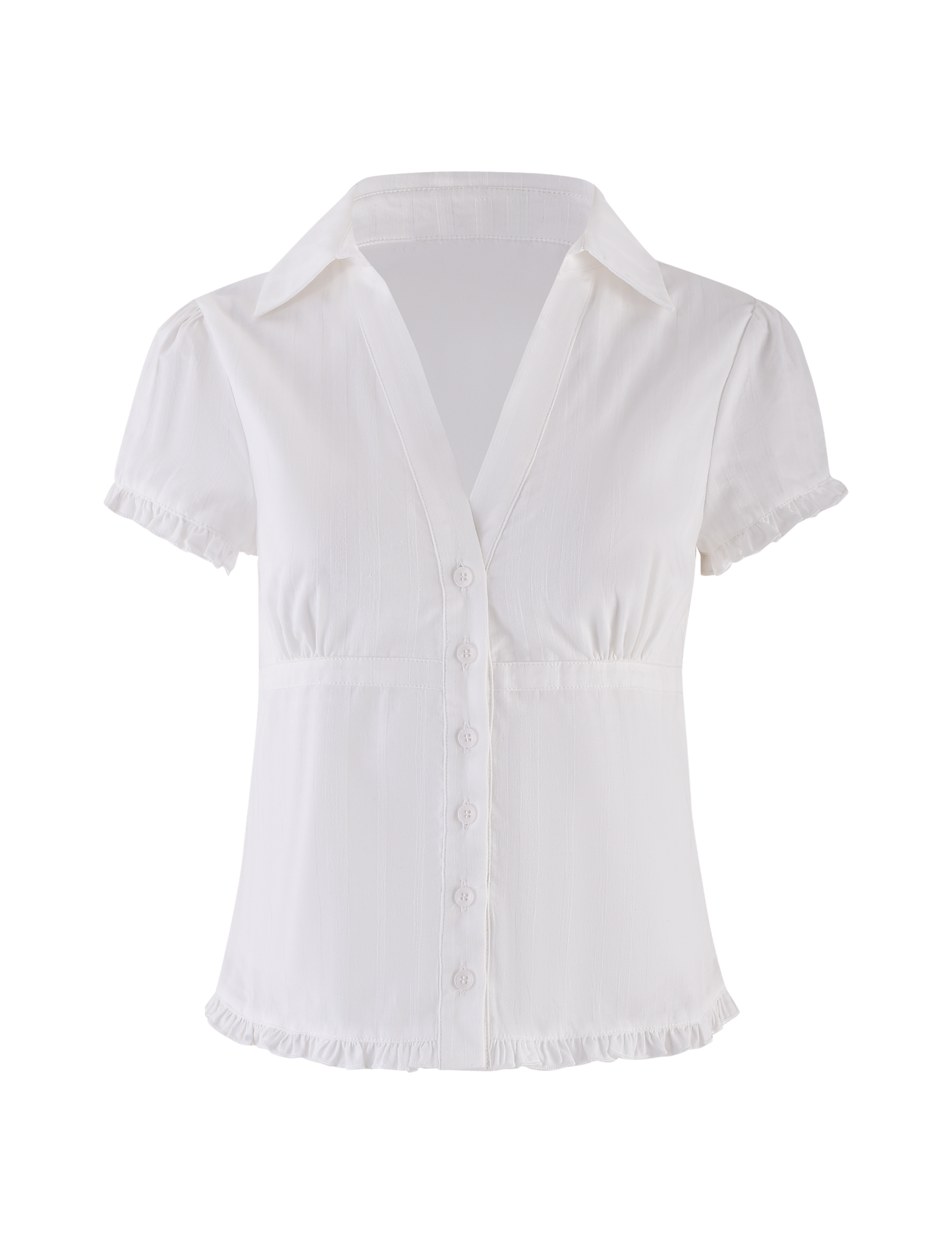 VALERIE SHORT SLEEVE SHIRT - WHITE