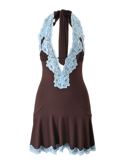 TALIYAH MINI DRESS - CHOCOLATE