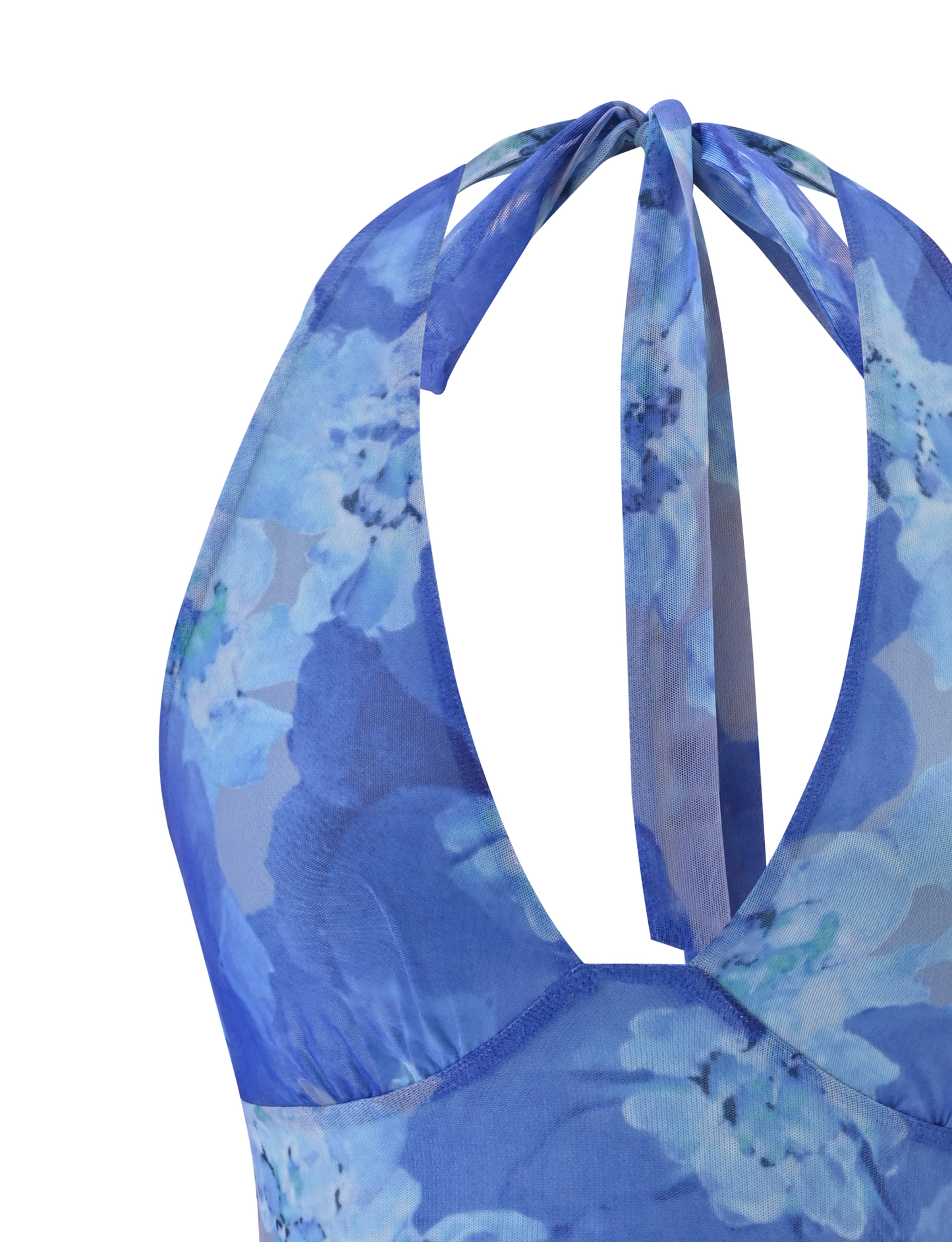 DEVYN TOP - BLUE MACRO FLORAL