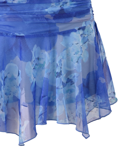 DEVYN MINI SKORT - BLUE MACRO FLORAL