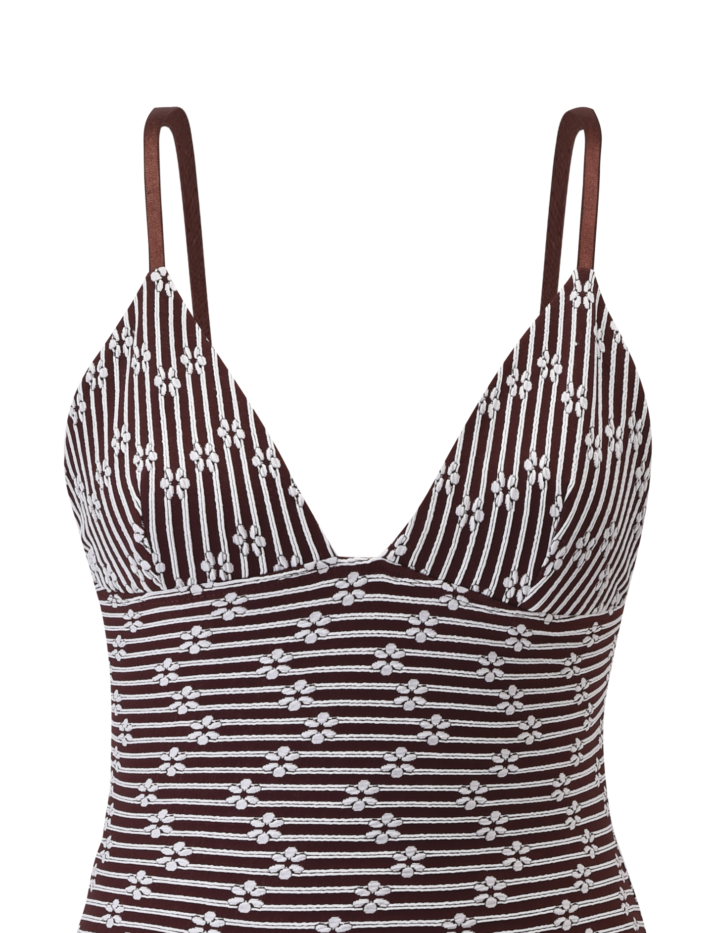 SAHRA MINI DRESS - CHOCOLATE BROWN STRIPE
