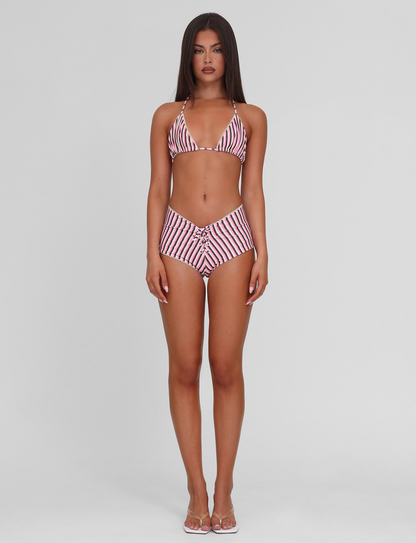 DAZZLE BIKINI TOP - STRIPE