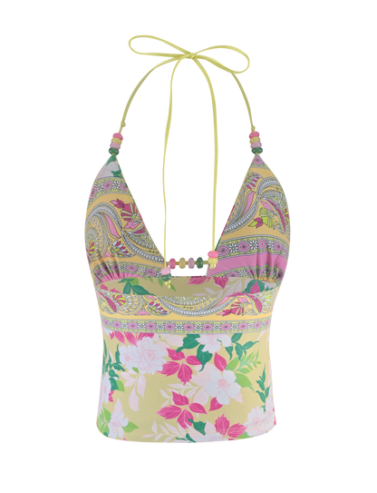 FINLEA TANKINI TOP - PAISLEY BORDER
