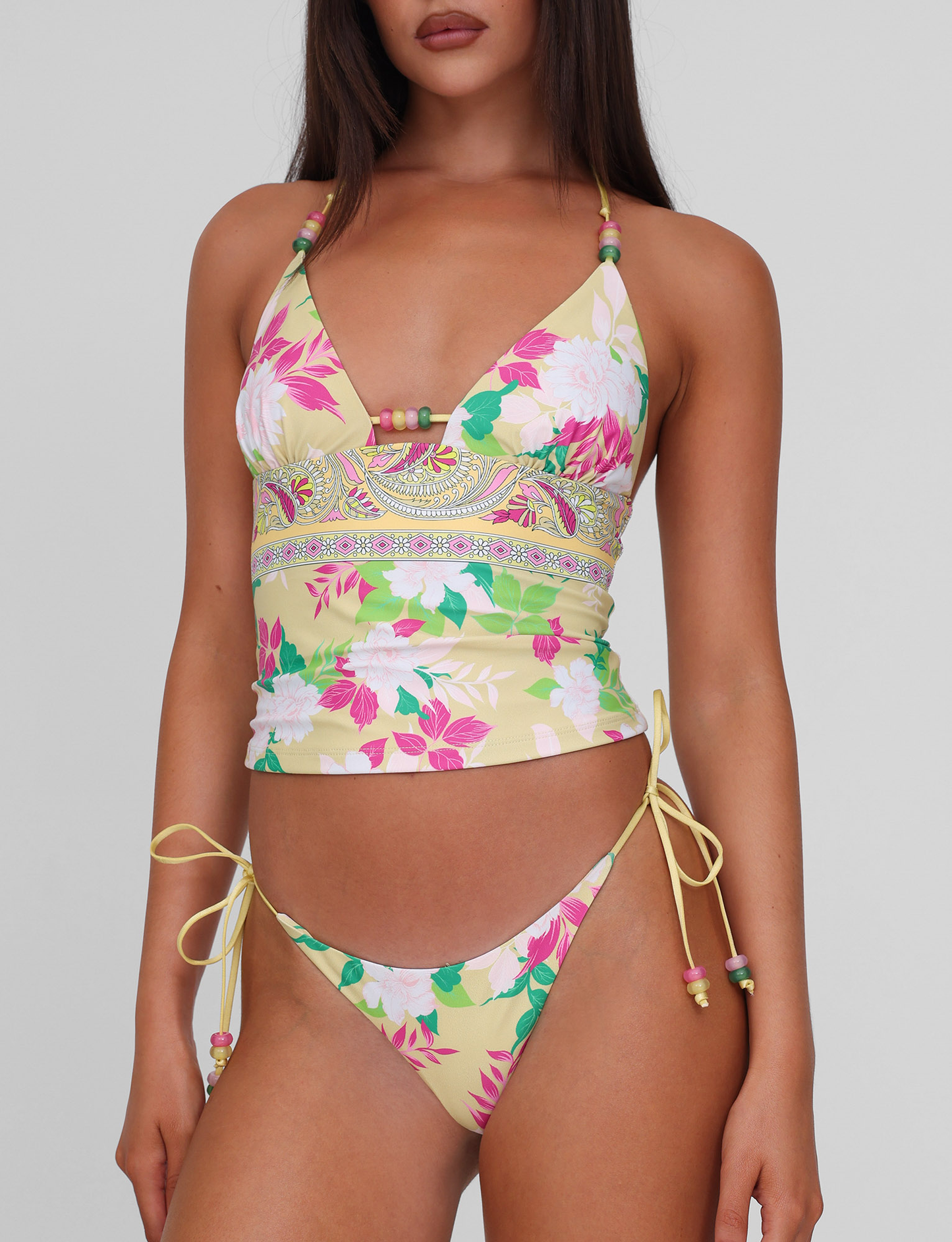 FINLEA TANKINI TOP - PAISLEY BORDER